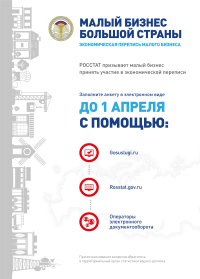 В первом полугодии 2021 года Росстат проводит экономическую перепись малого бизнеса